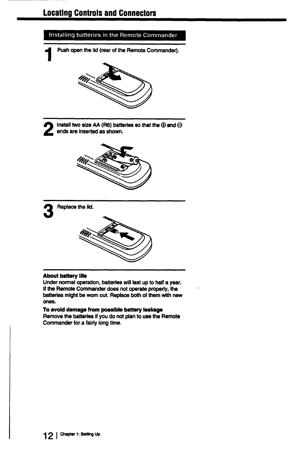 About battery life | Sony KP-53V15 User Manual | Page 12 / 76
