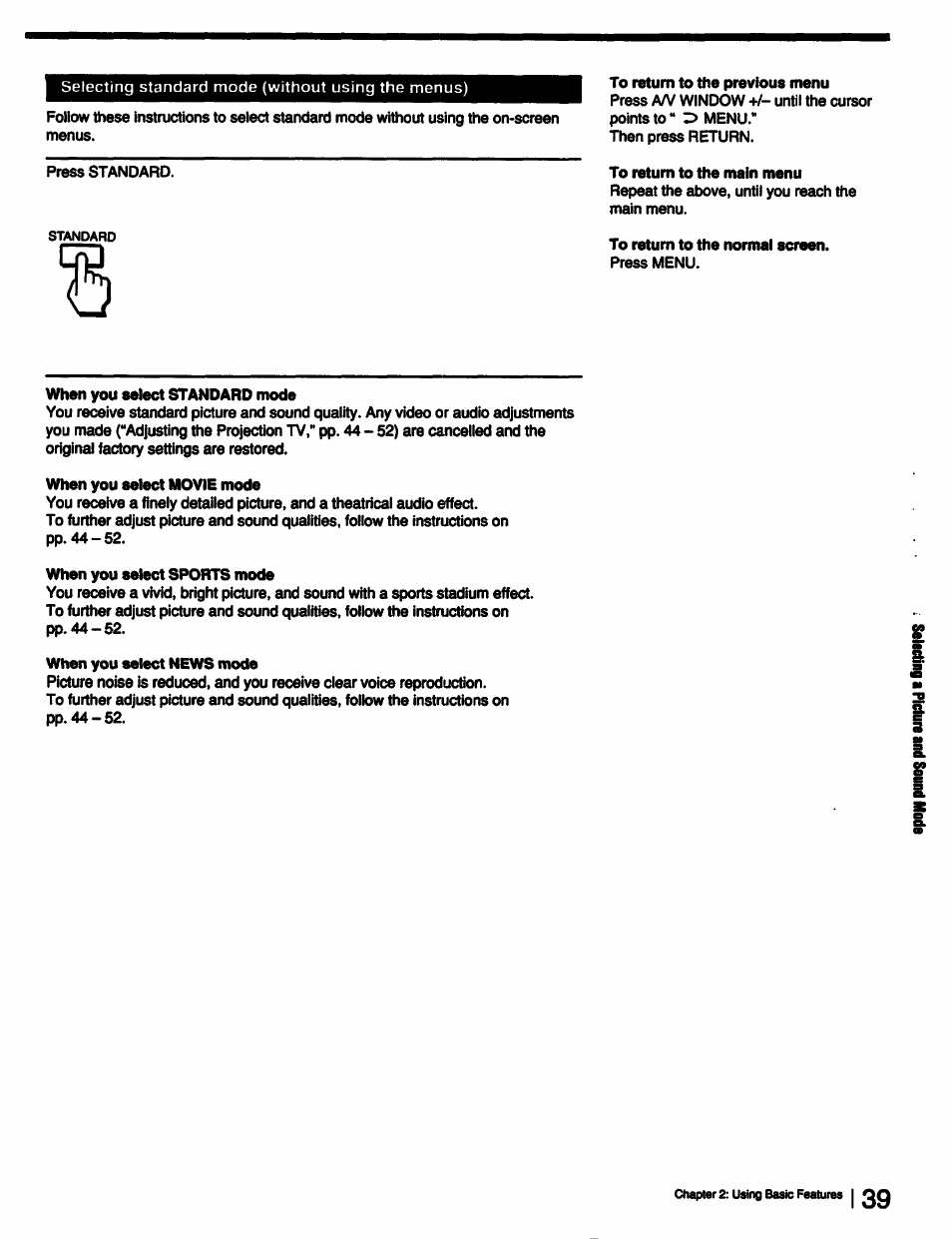 Sony KP-53V15 User Manual | Page 39 / 76