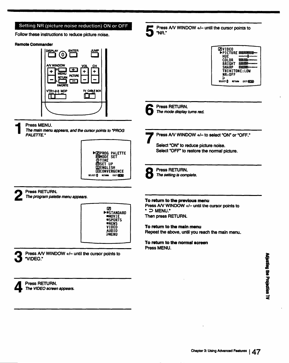 Sony KP-53V15 User Manual | Page 47 / 76