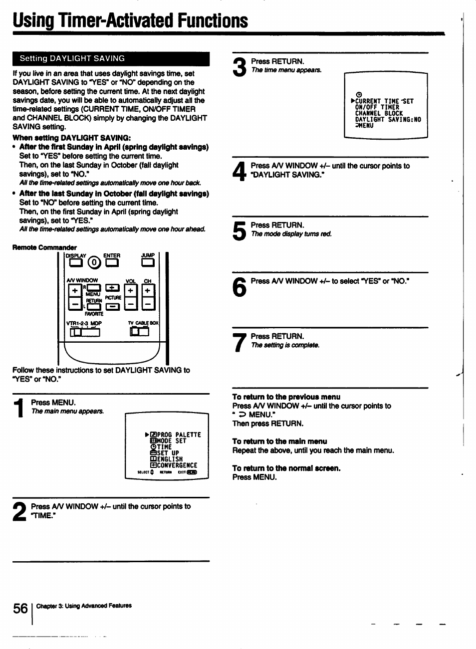 Using timer-activated functions | Sony KP-53V15 User Manual | Page 56 / 76