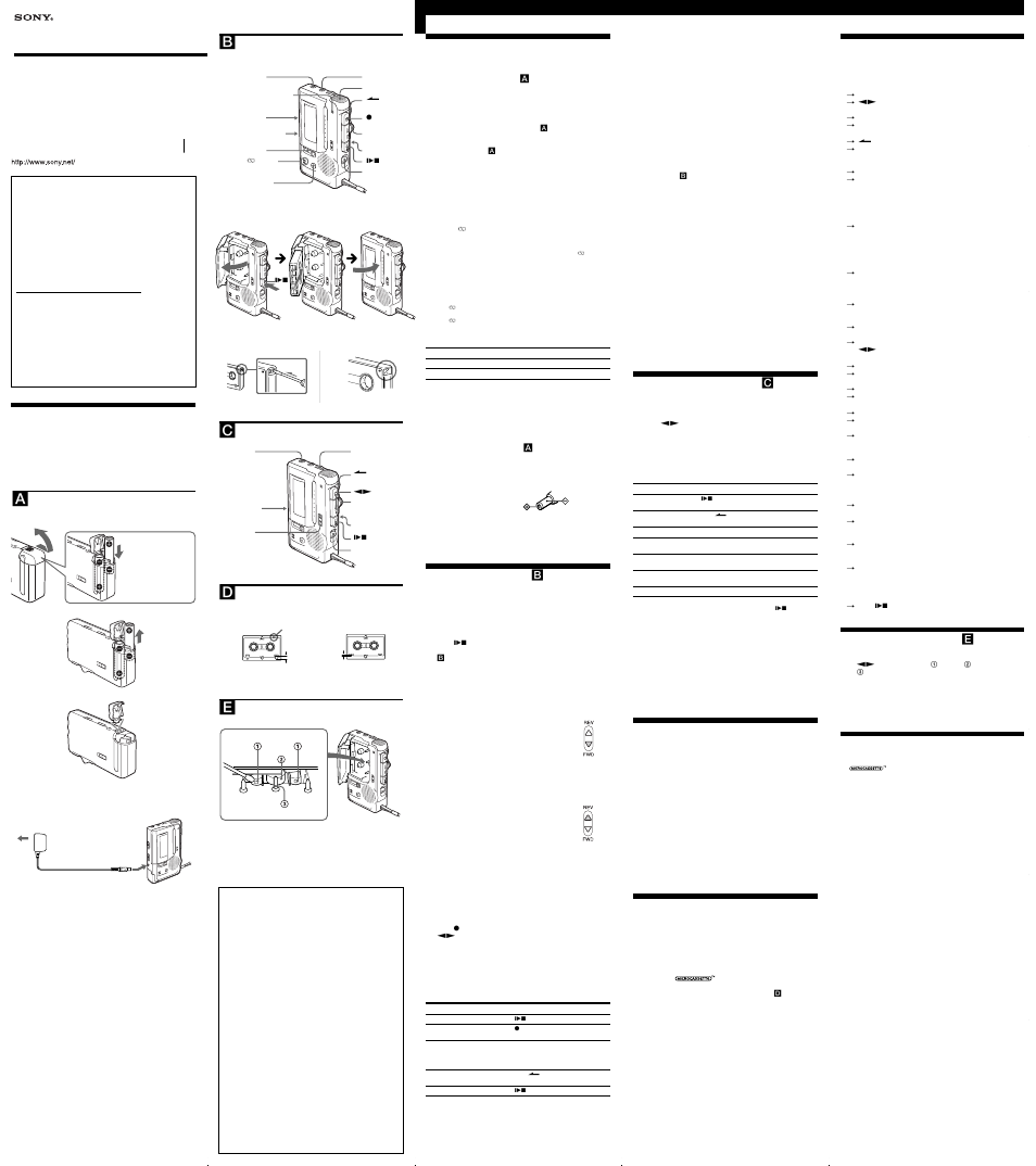 Sony M-850V User Manual | 2 pages