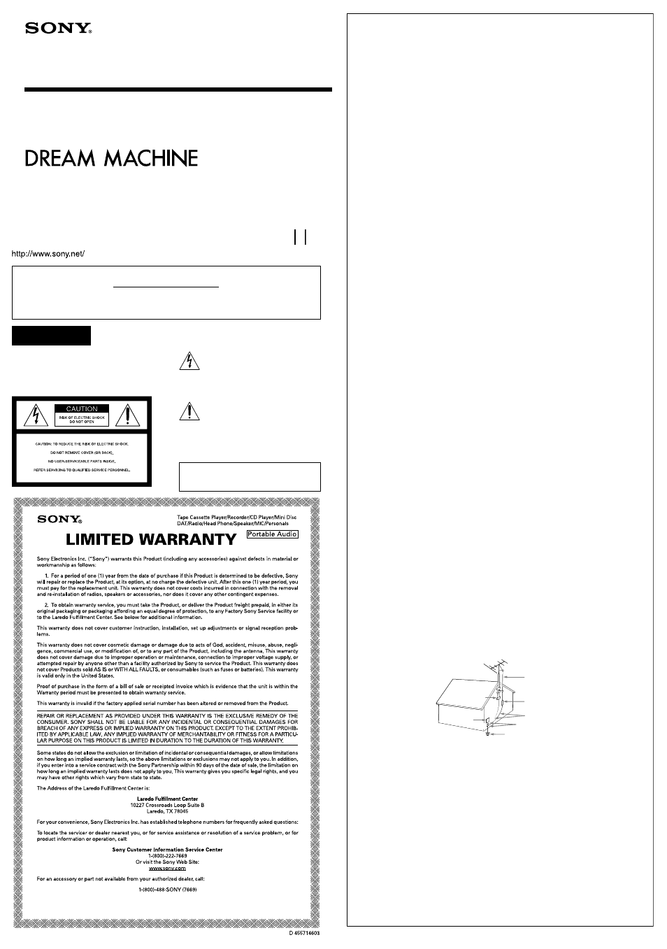 Sony ICF-C112 User Manual | 2 pages