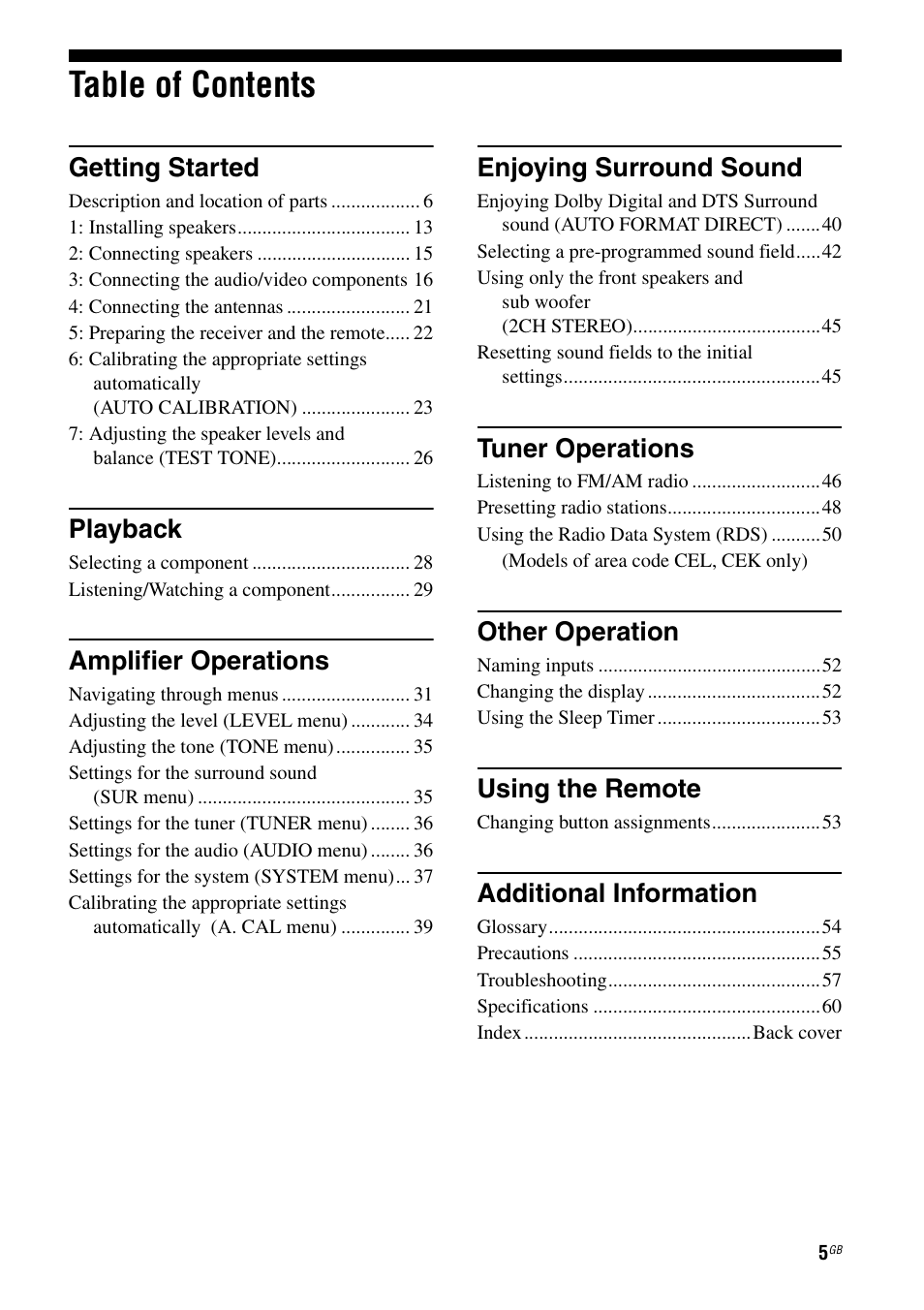 Sony HT-DDW790 User Manual | Page 5 / 64