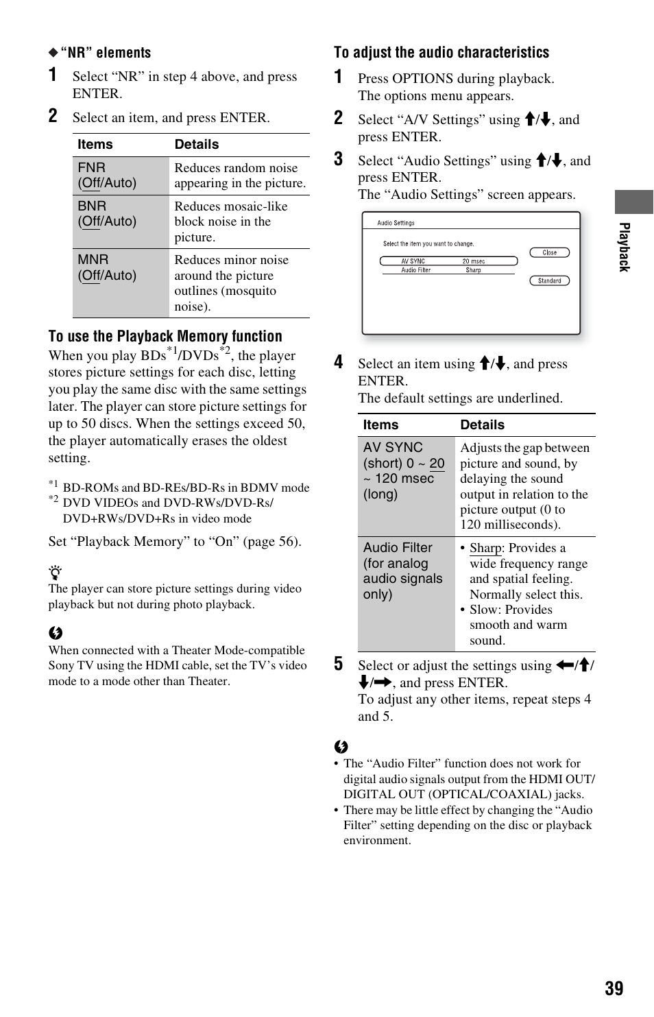 Nr” elements” on | Sony BDP-S5000ES User Manual | Page 39 / 87
