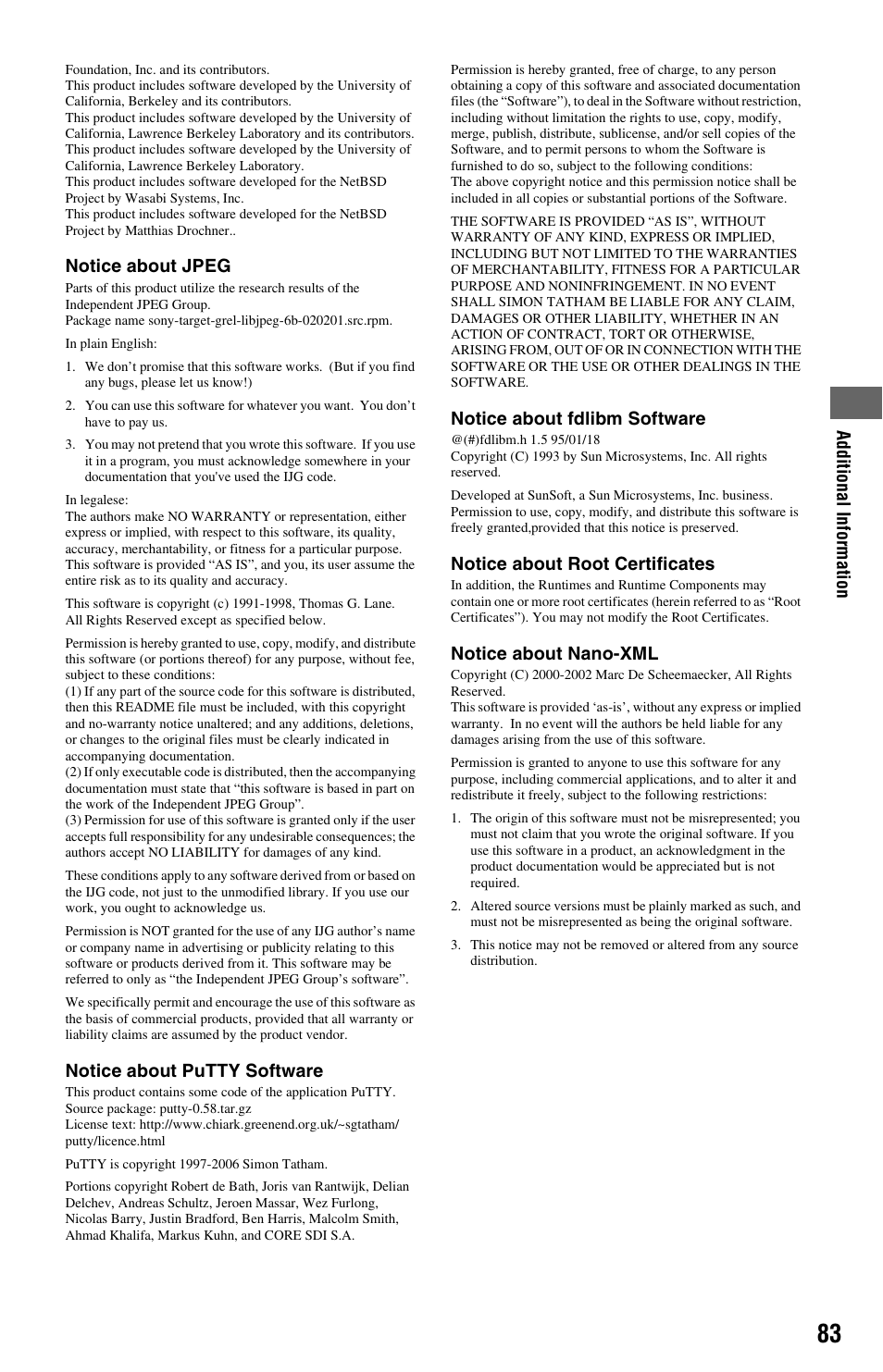 Sony BDP-S5000ES User Manual | Page 83 / 87