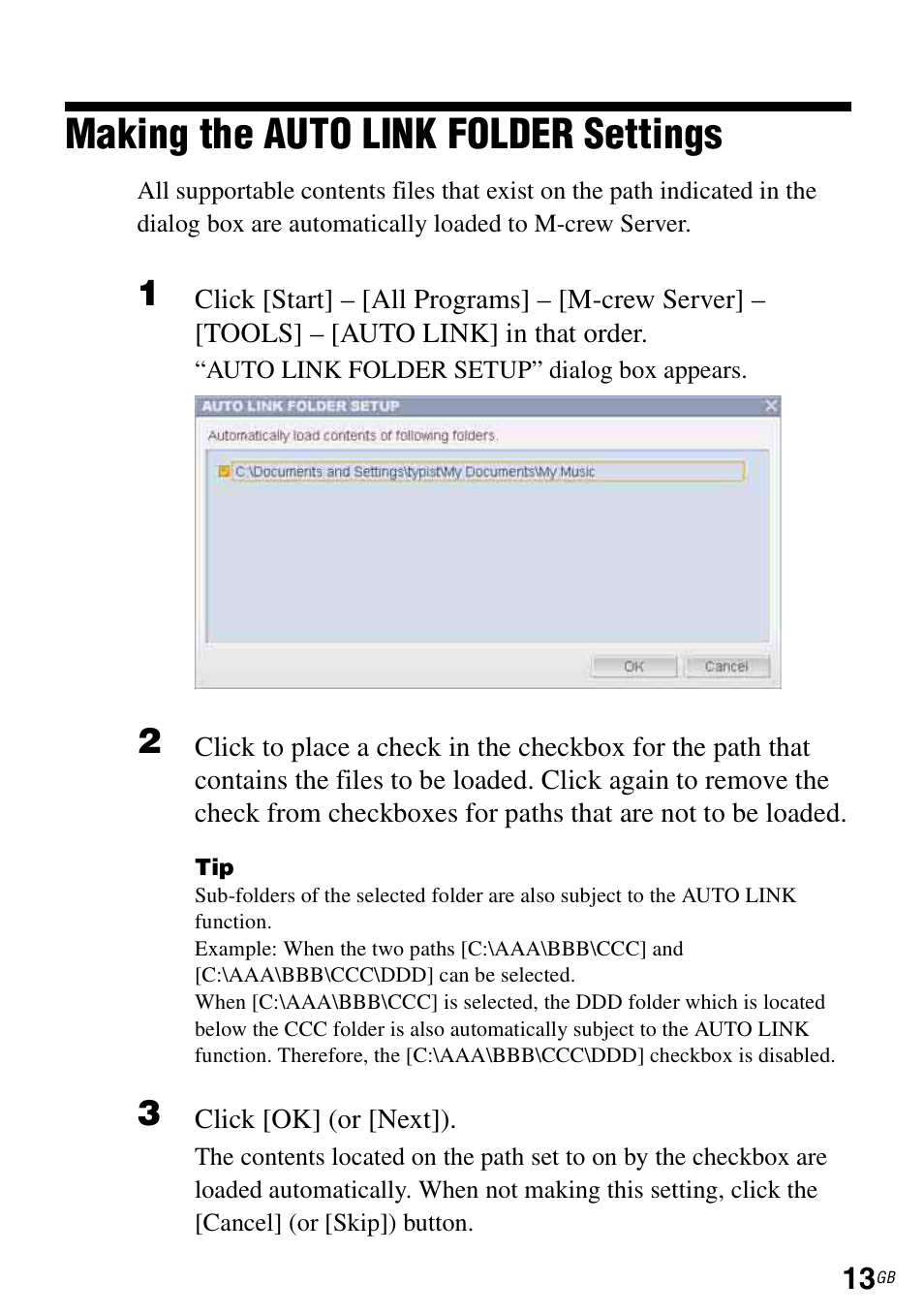 Making the auto link folder settings | Sony CPF-IX001 User Manual | Page 13 / 374