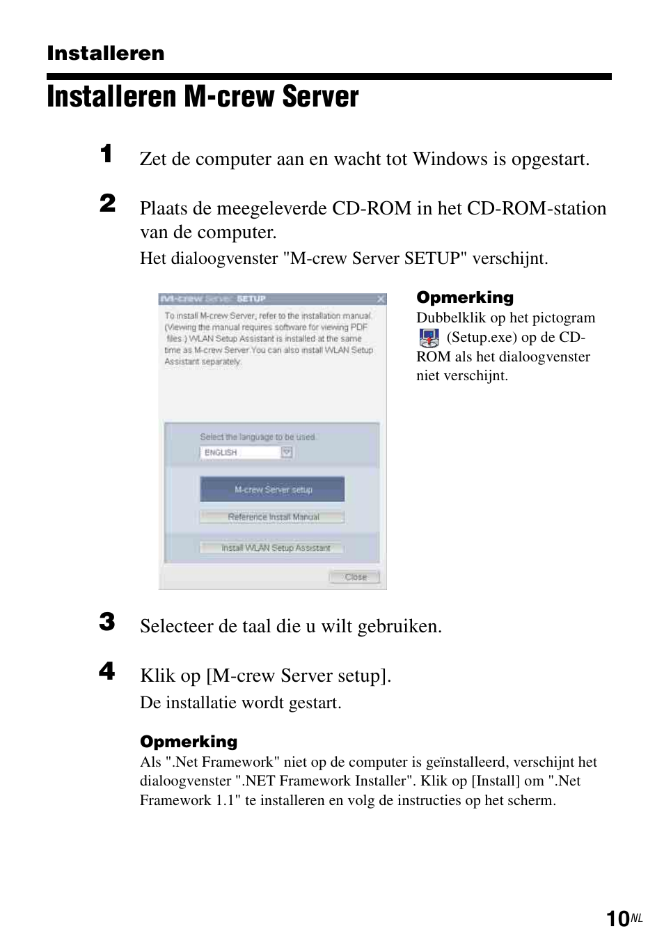 Installeren, Installeren m-crew server | Sony CPF-IX001 User Manual | Page 145 / 374