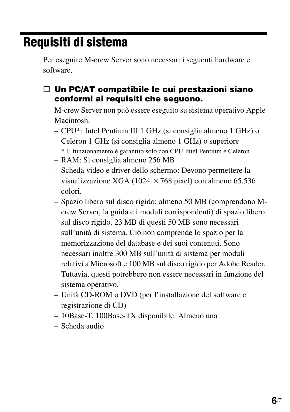 Requisiti di sistema | Sony CPF-IX001 User Manual | Page 175 / 374