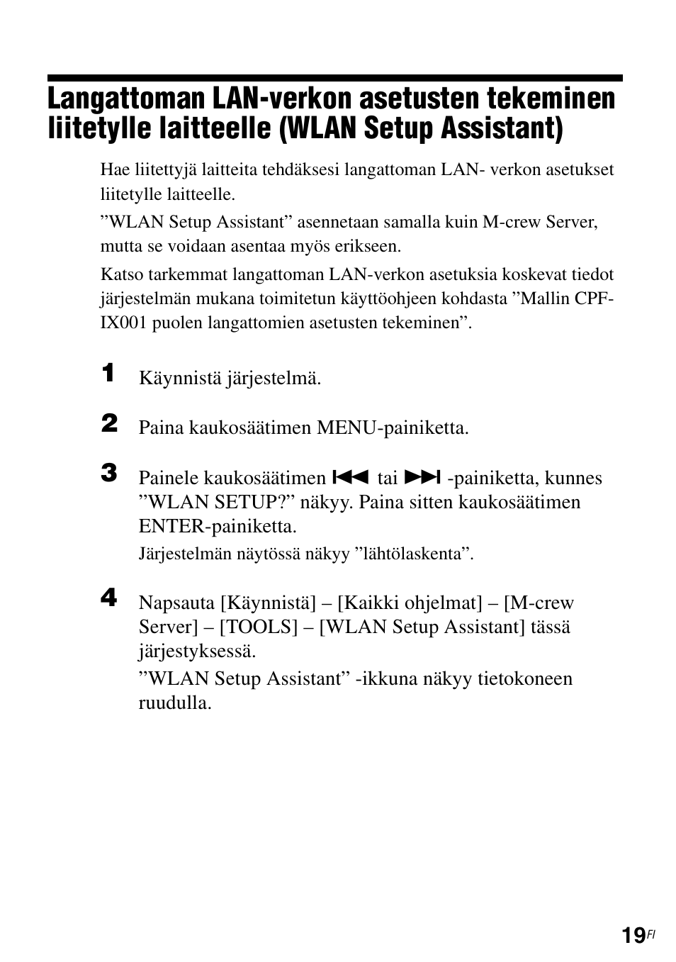 Wlan setup assistant) | Sony CPF-IX001 User Manual | Page 325 / 374