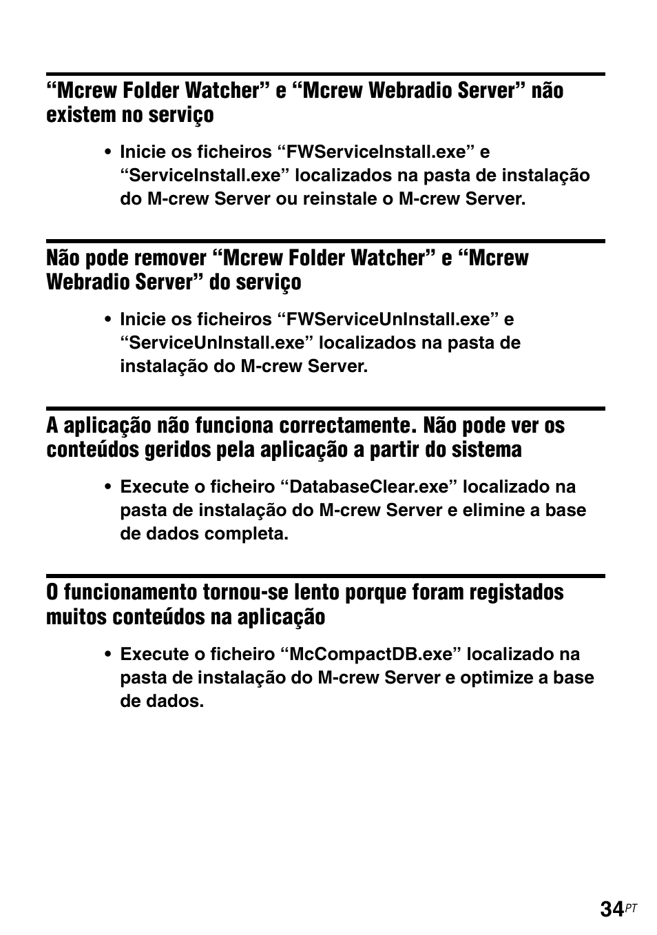 No serviço, Server” do serviço, Geridos pela aplicação a partir do sistema | Conteúdos na aplicação | Sony CPF-IX001 User Manual | Page 373 / 374