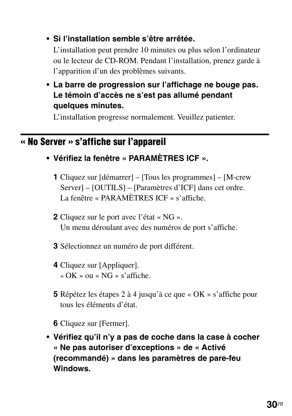 No server » s’affiche sur l’appareil | Sony CPF-IX001 User Manual | Page 62 / 374