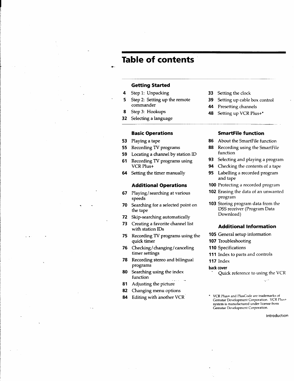 Sony SLV-M10HF User Manual | Page 3 / 117