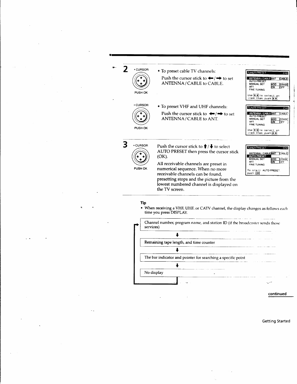 Continued | Sony SLV-M10HF User Manual | Page 45 / 117