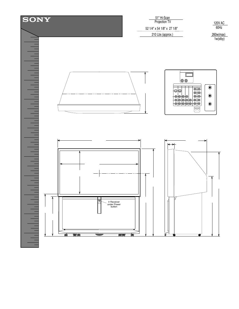 Sony KP-57WS500 User Manual | 1 page