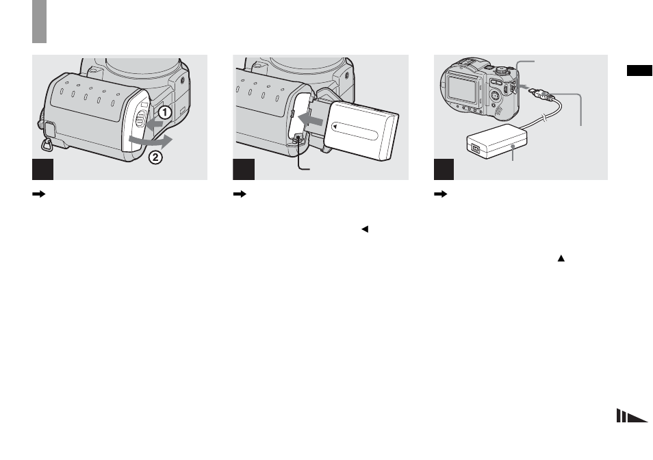 Getting started, Charging the battery pack | Sony MVC-CD500 User Manual | Page 11 / 132