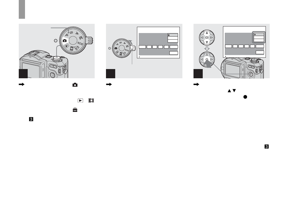 Setting the date and time, Set the mode dial to | Sony MVC-CD500 User Manual | Page 16 / 132