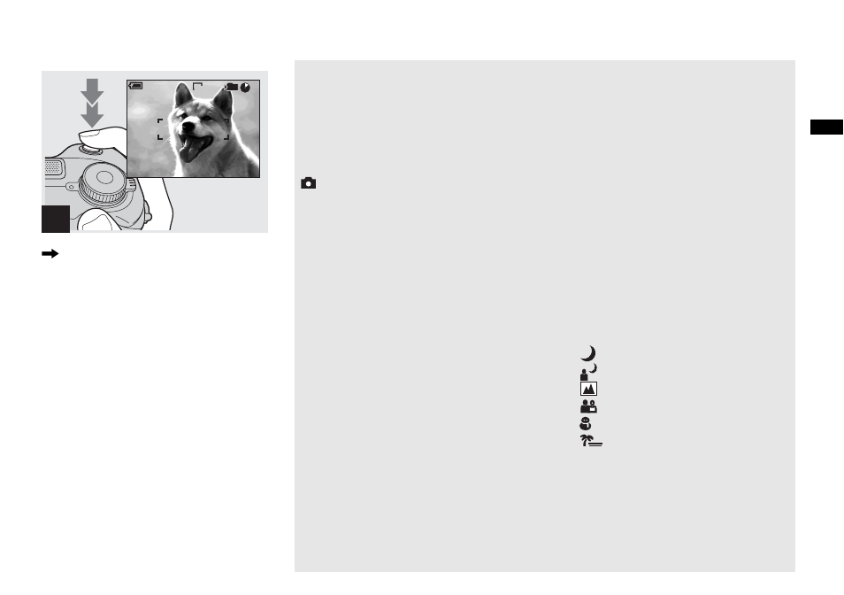 Mode dial for still image shooting | Sony MVC-CD500 User Manual | Page 23 / 132