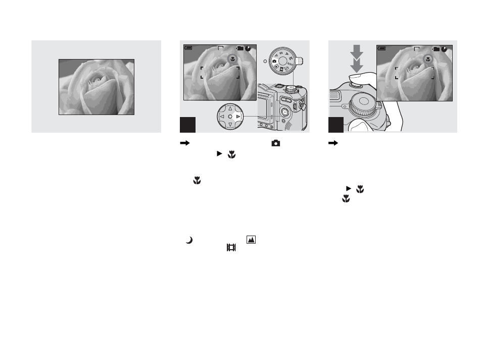Shooting close-ups — macro | Sony MVC-CD500 User Manual | Page 26 / 132