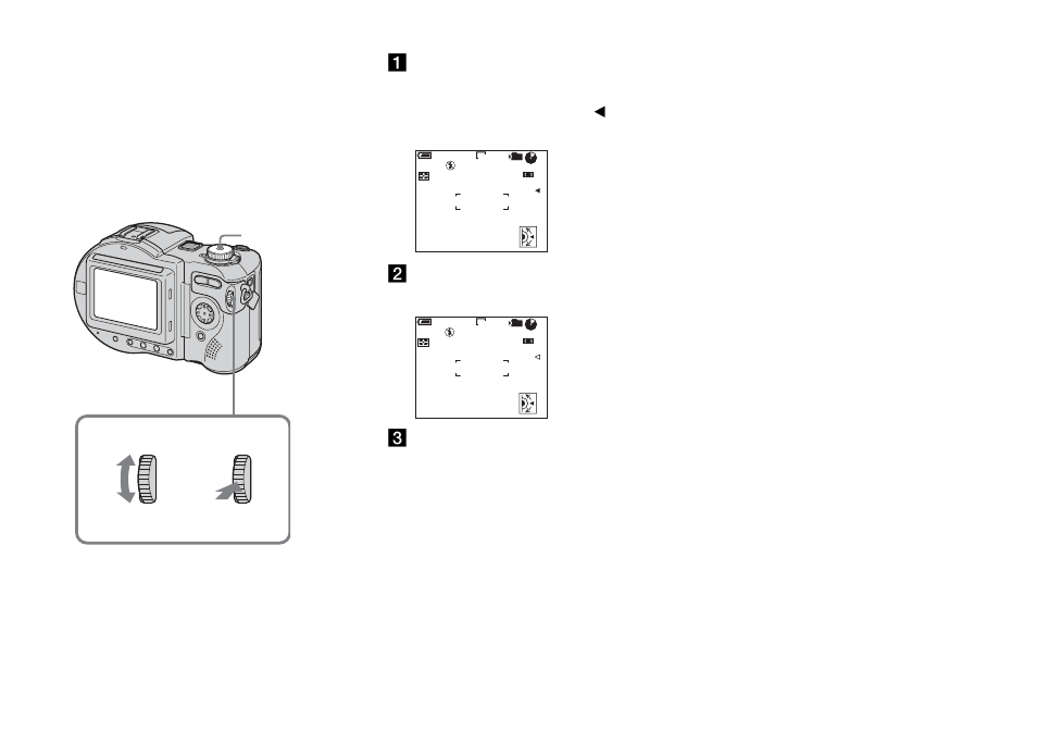 How to use the jog dial, Bpress the jog dial, Move the yellow indication b to select the item | The value turns yellow | Sony MVC-CD500 User Manual | Page 42 / 132