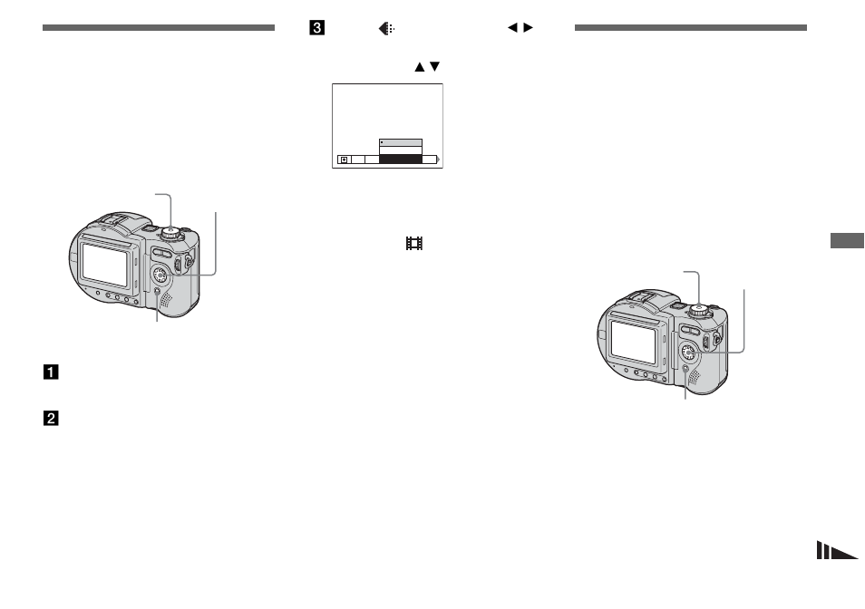 Deciding the still image quality, Creating or selecting a folder | Sony MVC-CD500 User Manual | Page 43 / 132