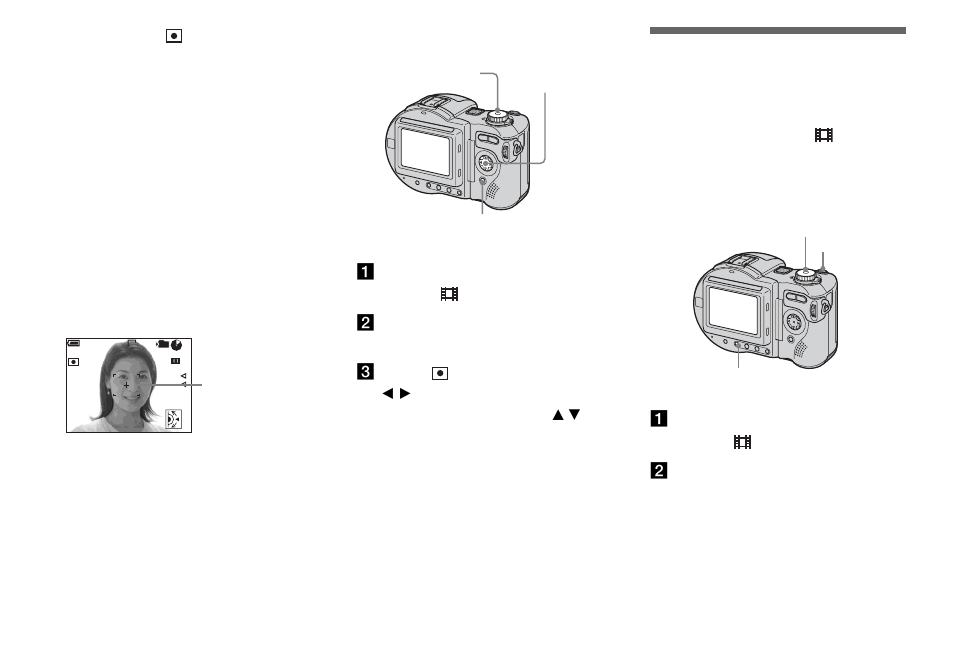 Shooting with the exposure fixed — ae lock, Shooting with the exposure fixed, Ae lock | Tton | Sony MVC-CD500 User Manual | Page 54 / 132