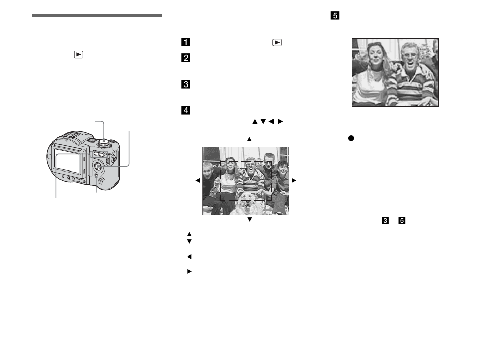 Enlarging a portion of a still image, Enlarging an image — playback zoom, Enlarging an image | Playback zoom | Sony MVC-CD500 User Manual | Page 70 / 132