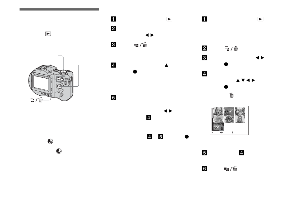 Deleting movies — delete, Deleting movies | Sony MVC-CD500 User Manual | Page 82 / 132