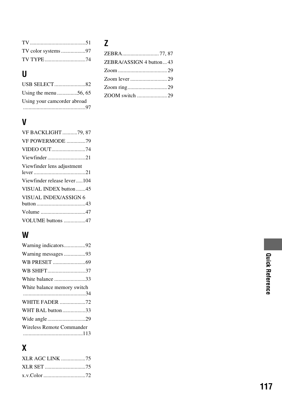 Sony HDR-AX2000 User Manual | Page 117 / 132