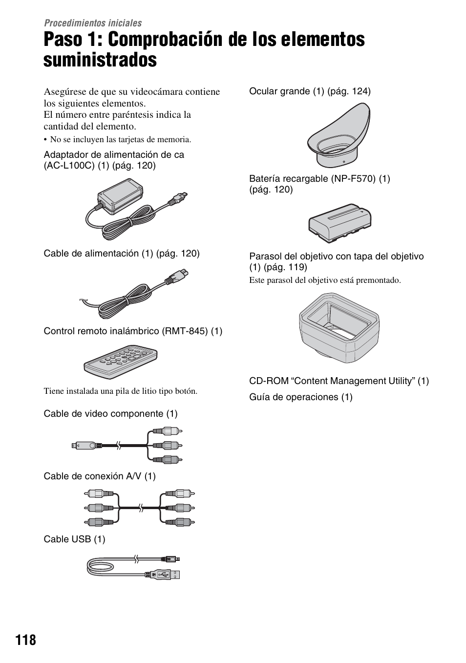 Spanish quick guide/guía rápida en español, Procedimientos iniciales, Spanish quick guide | Guía rápida en español | Sony HDR-AX2000 User Manual | Page 118 / 132