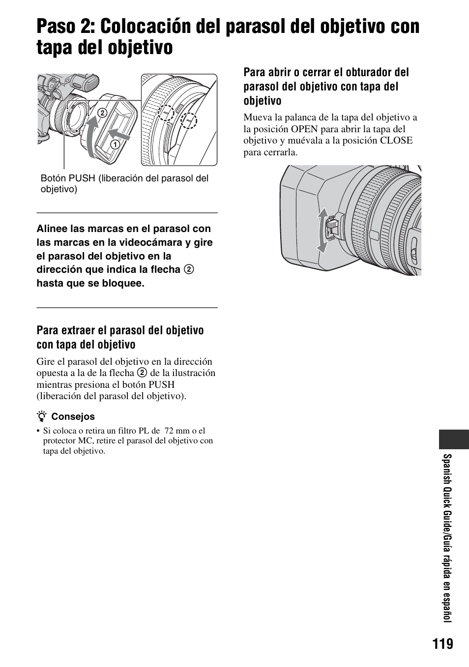 Pág. 119) | Sony HDR-AX2000 User Manual | Page 119 / 132