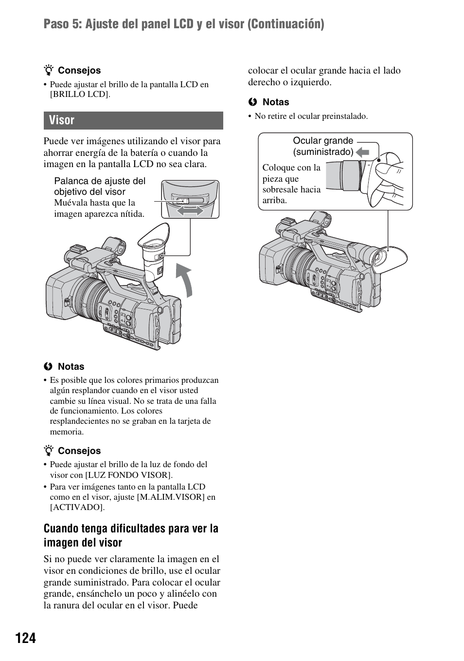 Visor | Sony HDR-AX2000 User Manual | Page 124 / 132