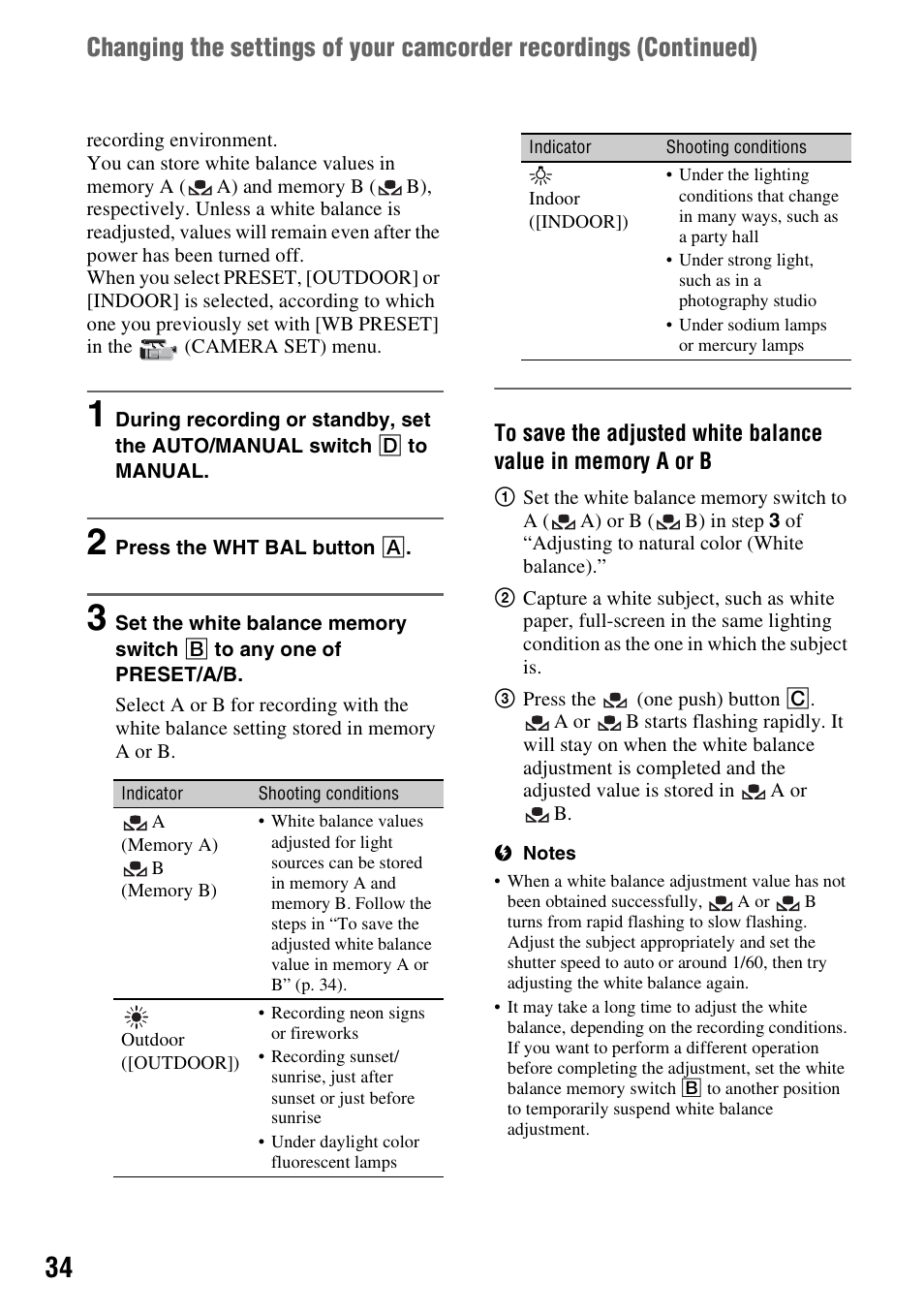 Sony HDR-AX2000 User Manual | Page 34 / 132