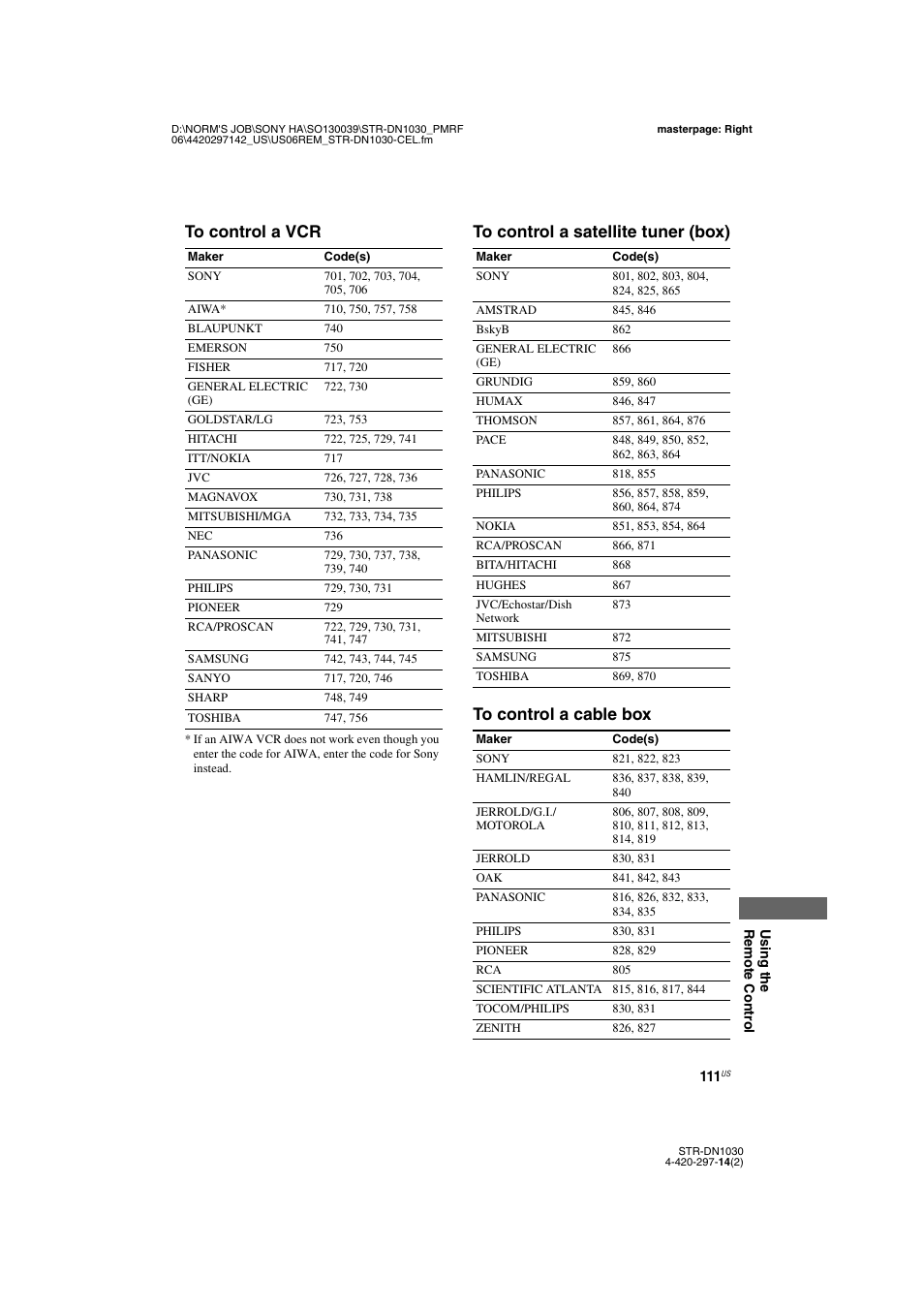 Sony STR-DN1030 User Manual | Page 111 / 132