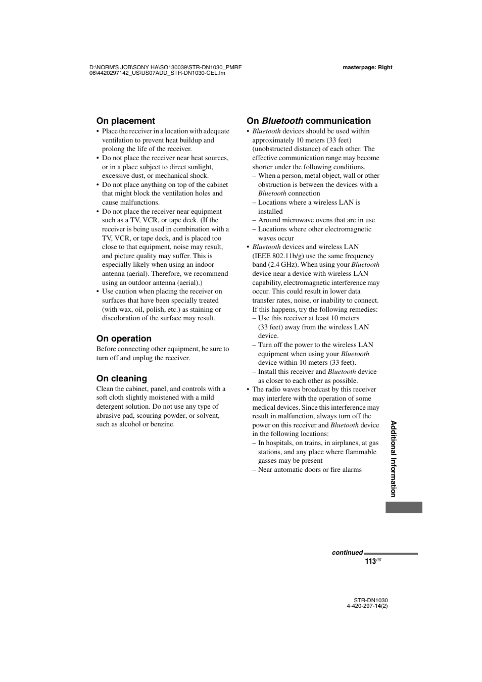 Sony STR-DN1030 User Manual | Page 113 / 132