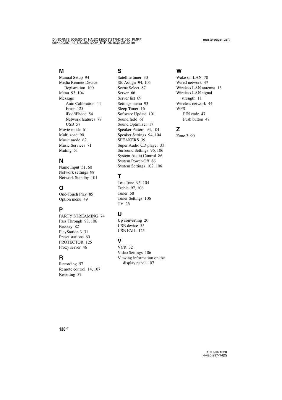 Sony STR-DN1030 User Manual | Page 130 / 132