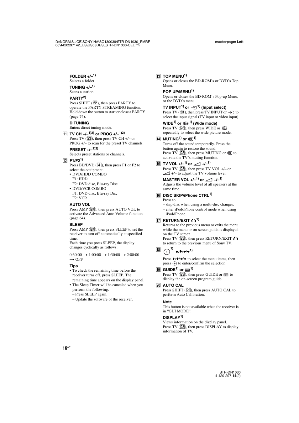 Sony STR-DN1030 User Manual | Page 16 / 132