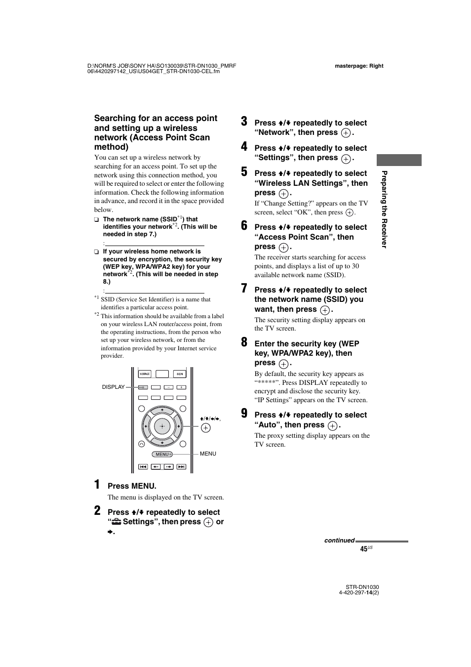 Sony STR-DN1030 User Manual | Page 45 / 132