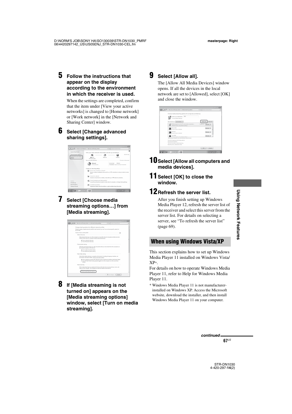 Sony STR-DN1030 User Manual | Page 67 / 132