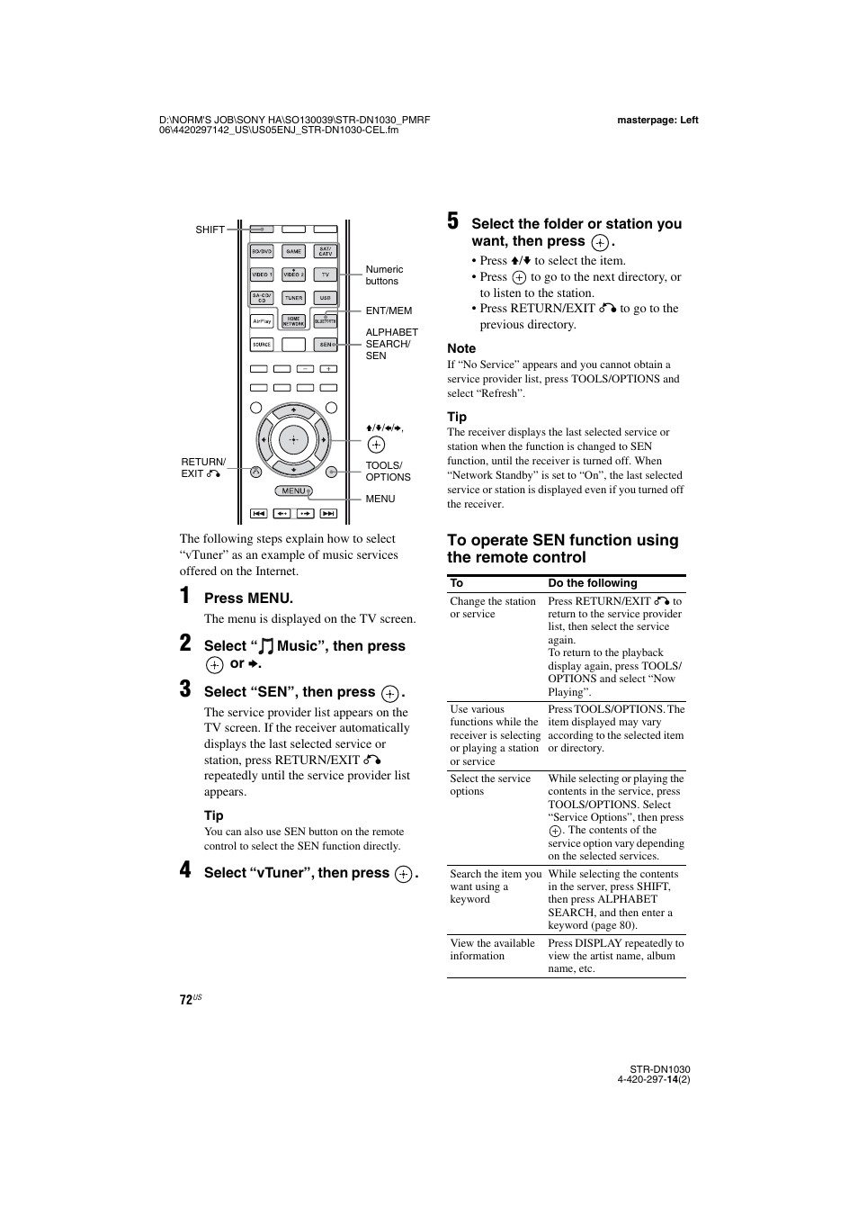 Sony STR-DN1030 User Manual | Page 72 / 132