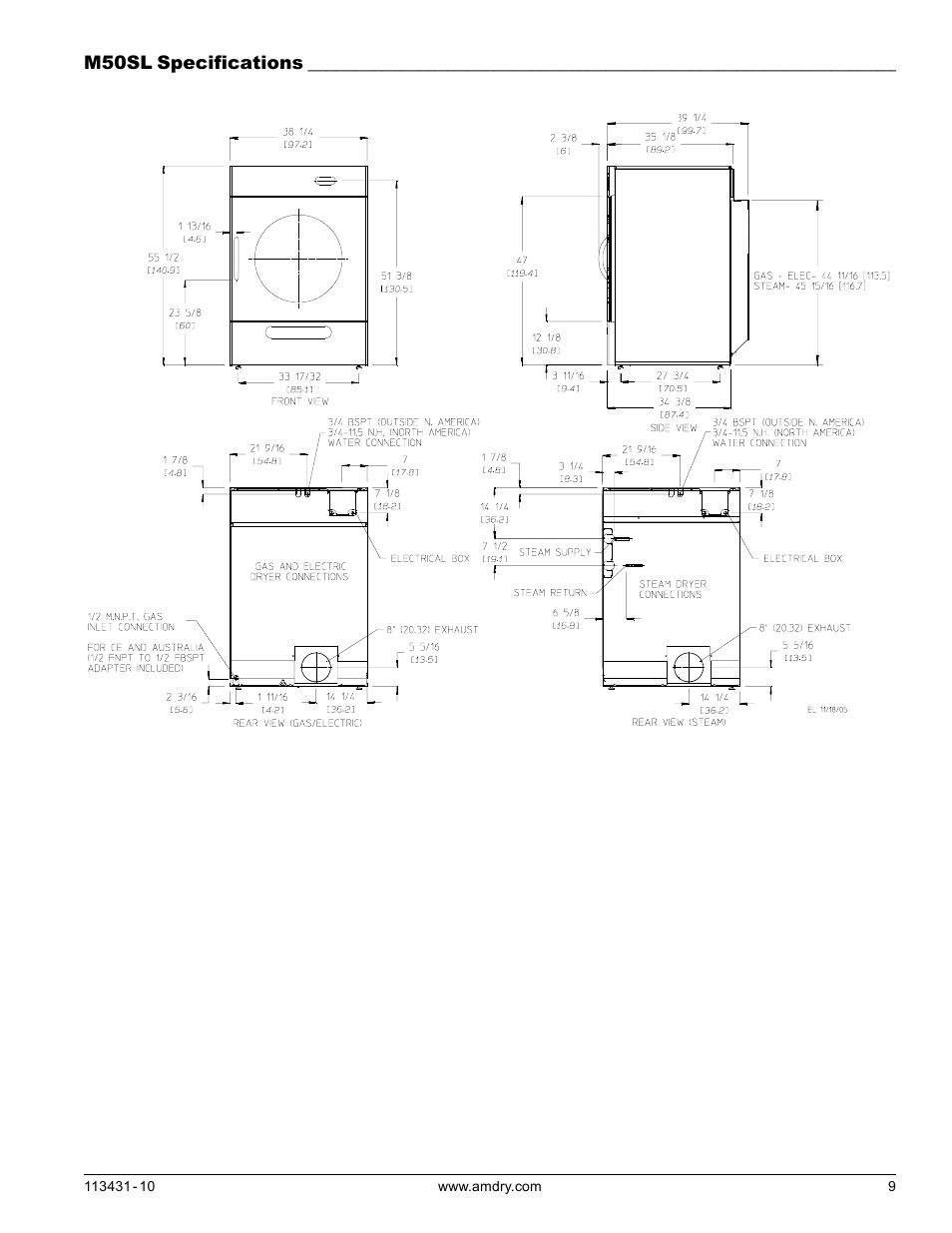 American Dryer Corp. M75SL User Manual | Page 9 / 30