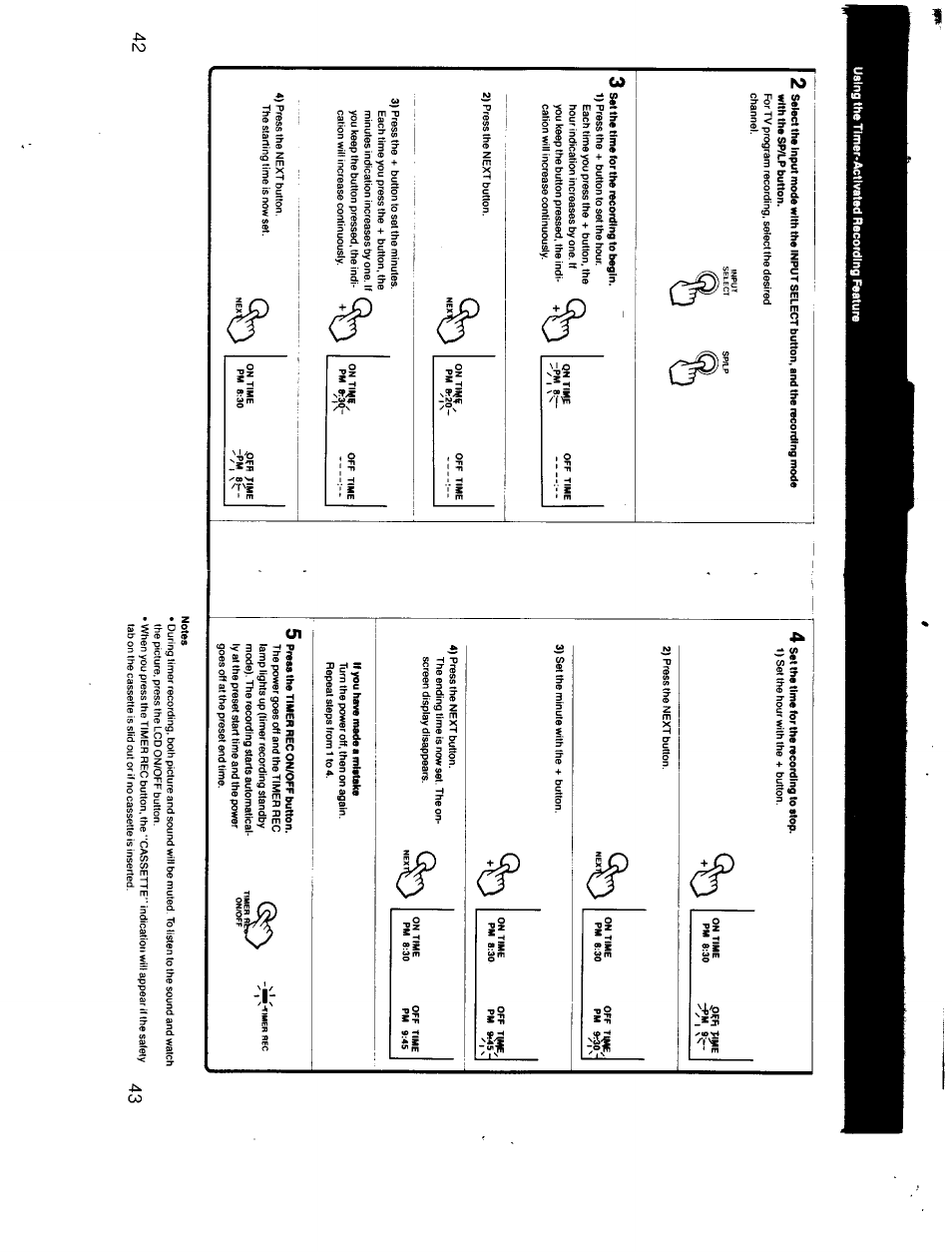 Time, Picfl | Sony GV-300 User Manual | Page 22 / 41