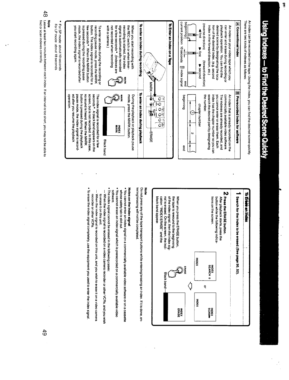 I-----é, Using indexes—to find the desired scene quickly | Sony GV-300 User Manual | Page 25 / 41