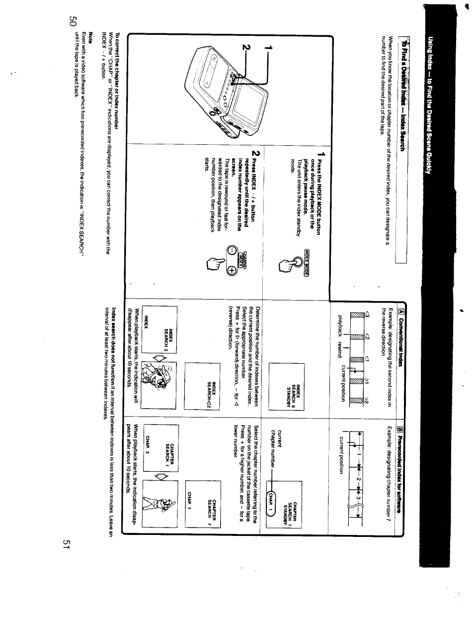 Hi ^nd a titiliid íitdüt—index sesrch, Hap. 1 | Sony GV-300 User Manual | Page 26 / 41