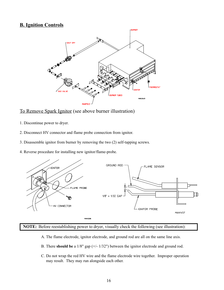 B. ignition controls | American Dryer Corp. Phase 5 Microprocessor AD-170 User Manual | Page 20 / 64