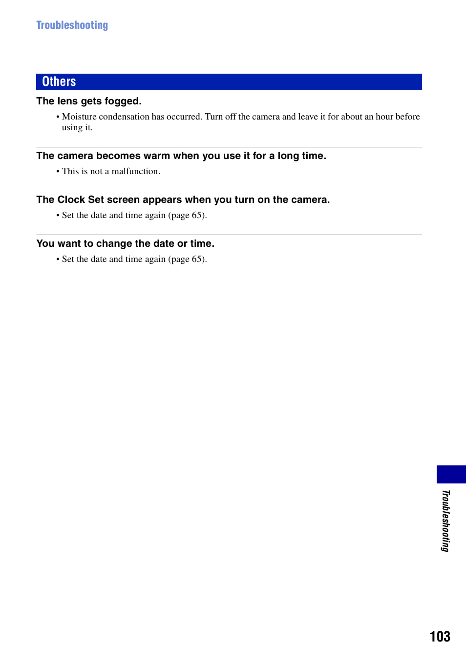 Others | Sony DSC-T10 User Manual | Page 103 / 116