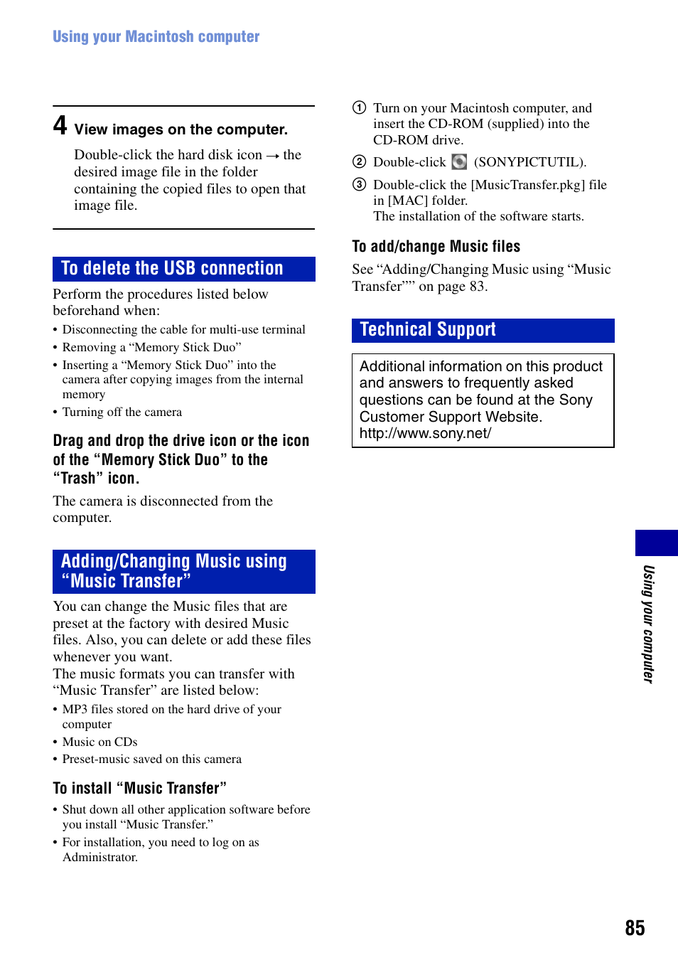 Sony DSC-T10 User Manual | Page 85 / 116