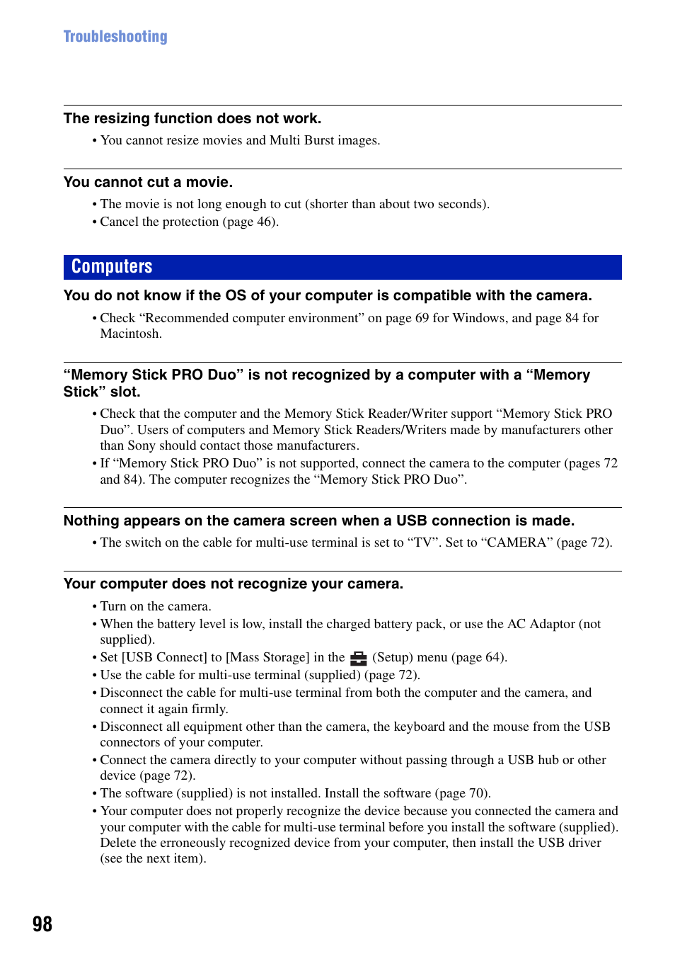 Computers | Sony DSC-T10 User Manual | Page 98 / 116