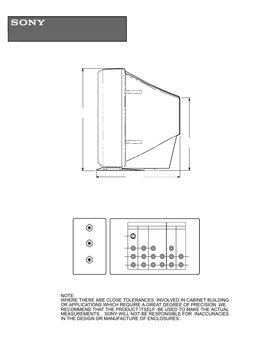 Sony KV-27FV16 User Manual | 1 page