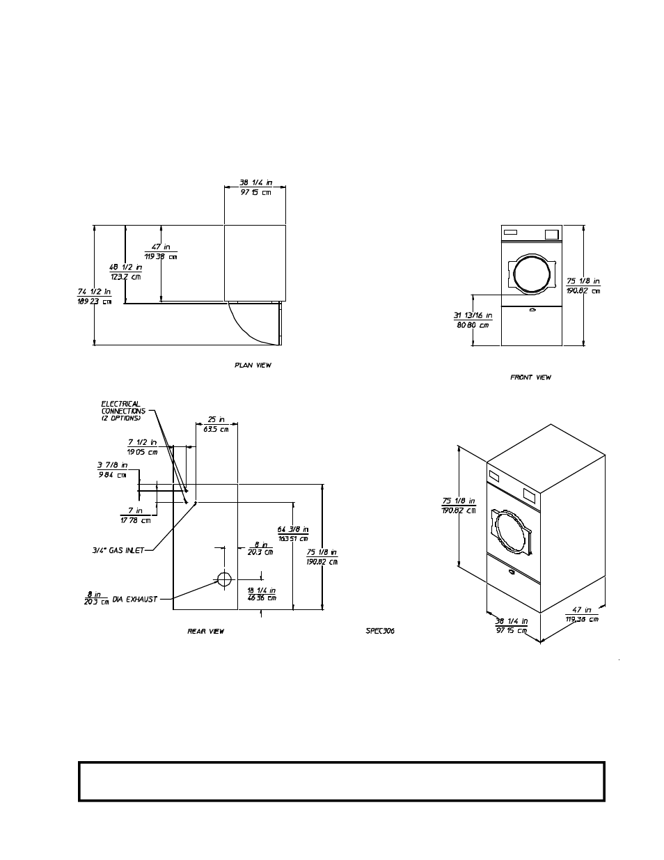 Specifications, Adg-758 (gas) | American Dryer Corp. ADG-758 User Manual | Page 11 / 63