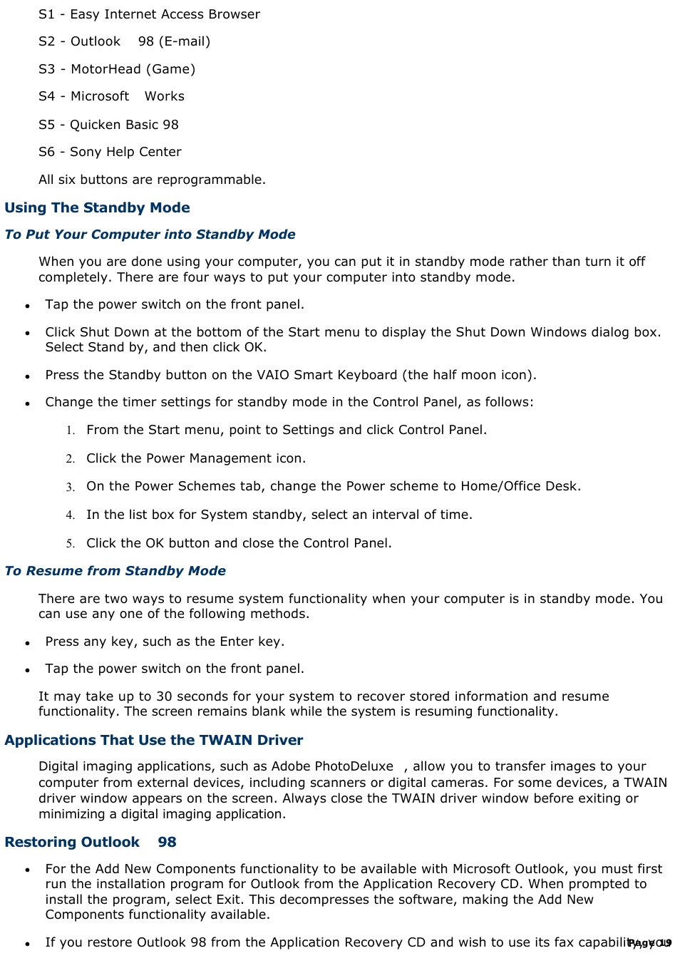 Sony PCV-E308DS User Manual | Page 19 / 1141